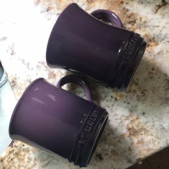Le Creuset Other - Le creuset purple ombré mug set lot pair pottery